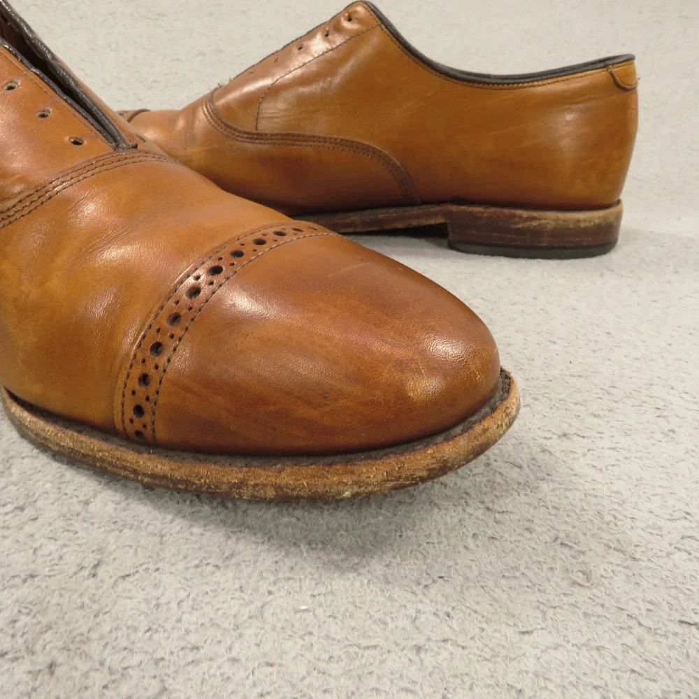 Allen Edmonds Shoes Mens 12 D Fifth Avenue Walnut Cap Toe Leather Oxford 5th Ave